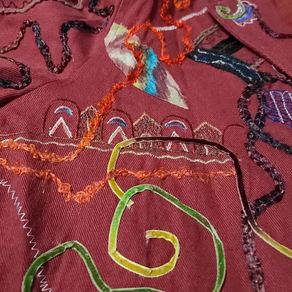 Acorn Womens Jacket Multicolor Size XL 100% Polyester Long Sleeve Open Beaded - Picture 7 of 12